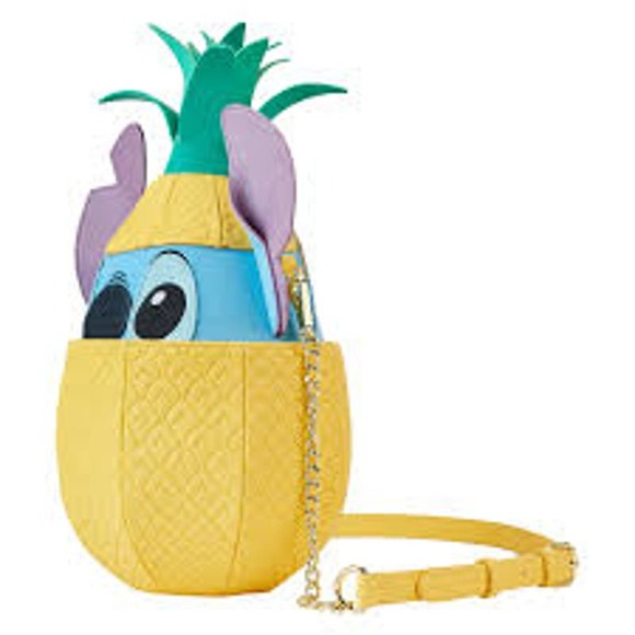 Loungefly Stitch Shoppe Lilo and Stitch Figural Pineapple Crossbody Bag - Picture 3 of 9